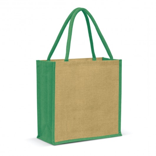 Forrest Jute Tote Bags Dark Green